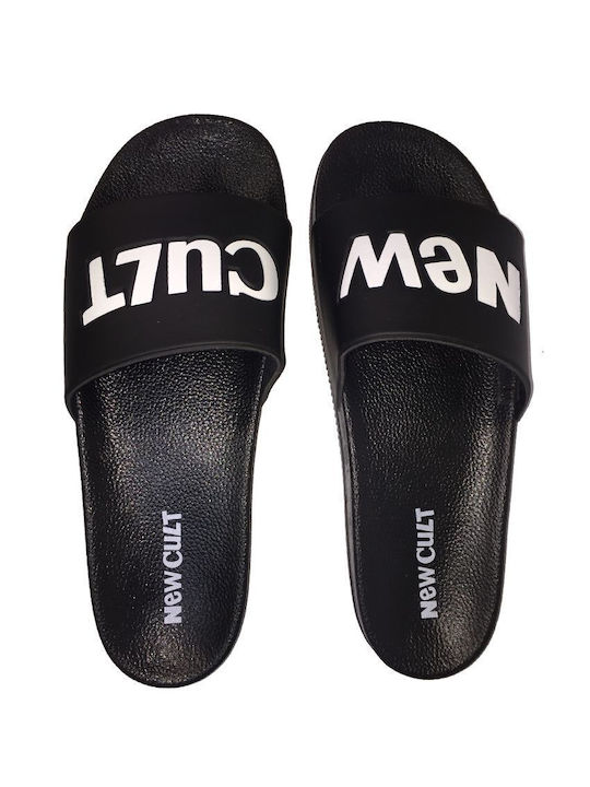 NEW CULT Σαγιονάρες- Slides NEW CULT SLYDES - BLACK-NCSLYDES-121-BLACK