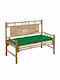 Bancă Exterior Bambus cu Perne 120x55x90cm