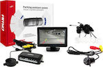 AMiO Σύστημα Παρκαρίσματος Αυτοκινήτου με Κάμερα / Οθόνη / Buzzer και 4 Αισθητήρες σε Λευκό Χρώμα