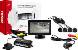 AMiO Car Parking System with Camera / Screen / Buzzer and 4 Sensors in Black Colour