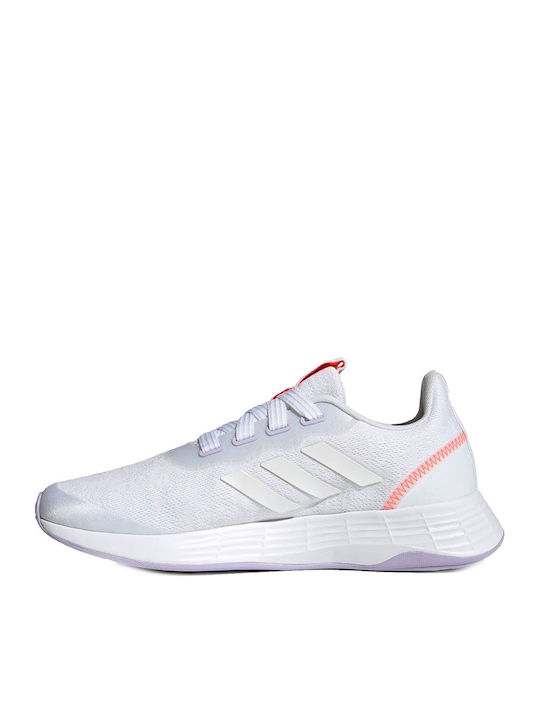 Adidas QT Racer Sport Γυναικεία Αθλητικά Παπούτσια Running Λευκά