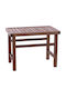 Wooden Outdoor Stool Koli Walnut 60x40x45cm