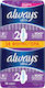 Always Ultra Long Instantdry Hygienepads mit Flügeln für Normaler Fluss 5 Tropfen Größe 2 16Stück Lang