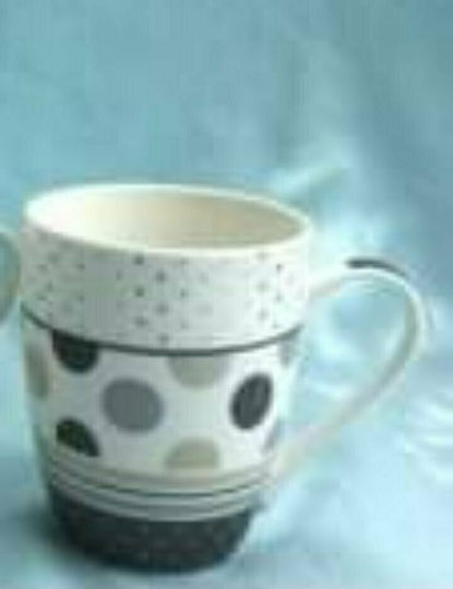 Max Home Porzellan Tasse in Verschiedene Designs Weiß 340ml (Verschiedene Designs) JO00900833K