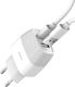 Xipin Charger with 2 USB-A Ports and Cable USB-C Whites (EU-11T)