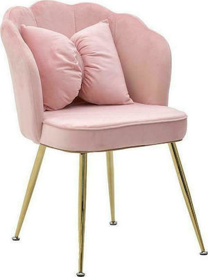 Sessel Pink - Gold 55x63x81cm