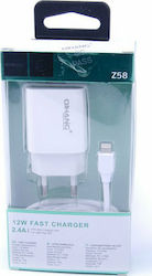 QIHANG Incarcător Cu Port USB-A Și Cablu Lightn...