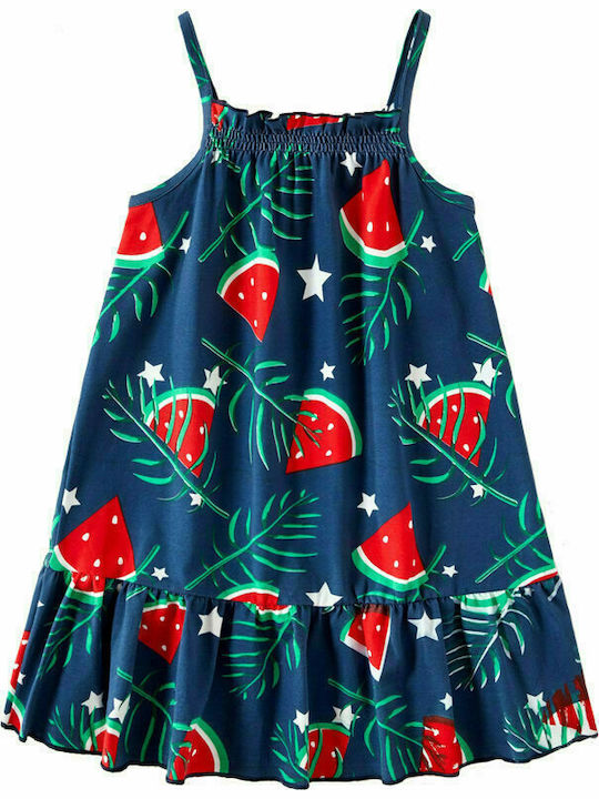 Poulain Kinderkleid "Wassermelonen" Blau