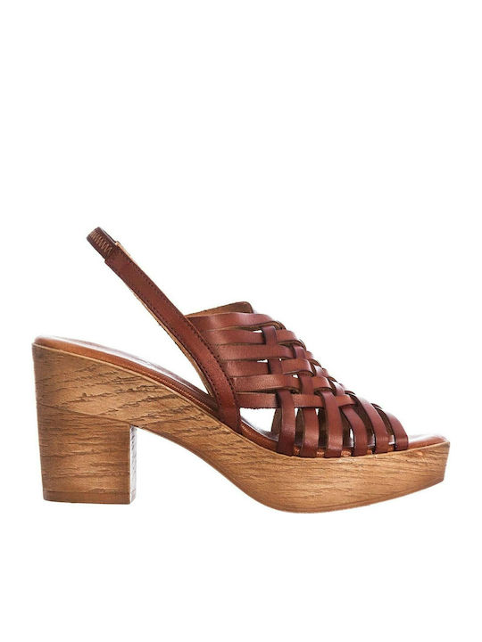 Marila Footwear Leather Women's Sandals In Taba...