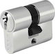 Hugo Locks Zylinderschloss Sicherheits GR 2.5S Mini 40mm mit 3 Schlüssel Silber