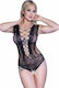 Chilirose Sexy Κορμάκι Διχτυωτό Black
