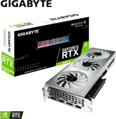 Gigabyte GeForce RTX 3060 Ti 8GB GDDR6 Vision OC (rev. 2.0) Κάρτα Γραφικών