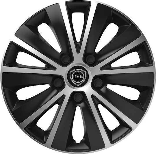Versaco Car Hubcap Set Rapide with Lancia Emblem 15" 4pcs Silver