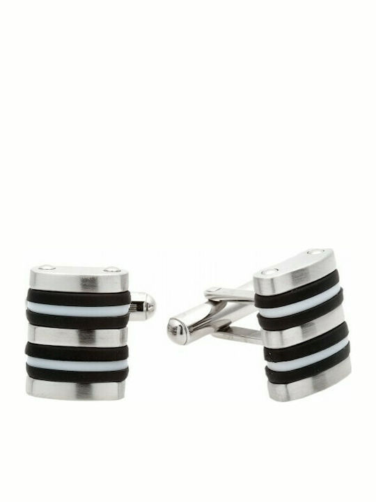 Cufflinks Steel Cufflinks White Black