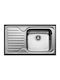Teka Classic Max 1B 1D 11119201 Right-handed Drop-In Sink Right Inox Satin W86xD50cm Silver