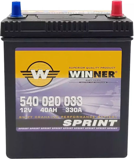 Winner Batterie Auto Sprint mit Kapazität 40Ah und CCA 330A