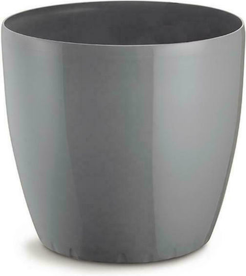 Atmosphera Roto Brill Gray Plastic Plant Pot