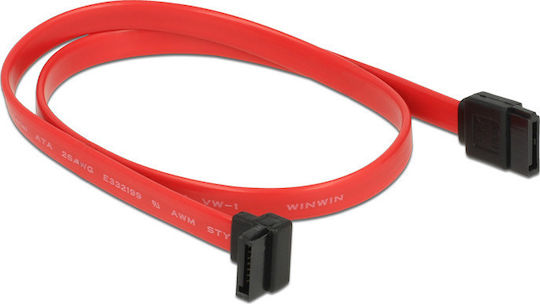 DeLock 7-Pin SATA II - 7-Pin SATA II Cable 0.5m Κόκκινο (84223)