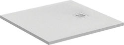 Ideal Standard Ultra Flat S Τετράγωνη Ντουζιέρα Τεχνητής Πέτρας 80x80cm Λευκή