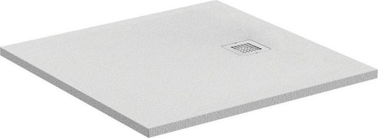 Ideal Standard Square Artificial Stone Shower White Ultra Flat S 100x100x3cm