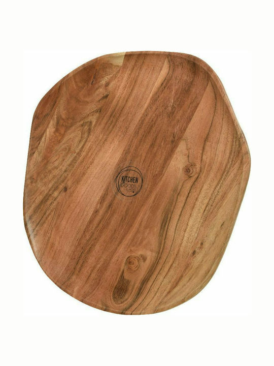 Kaemingk Wooden Decorative Platter Brown 33x32x1cm