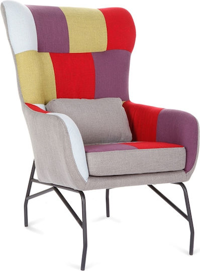 Ada Ohrensessel Patchwork 66x81x102cm