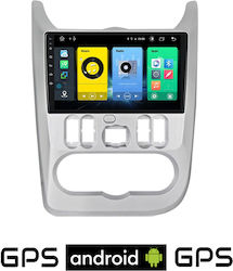 Car-Audiosystem für Renault Logan Dacia Staubwedel / Logan / Sandero 2006-2012 (Bluetooth/USB/AUX/WiFi/GPS) mit Touchscreen 9"