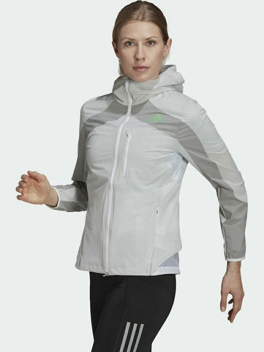 Adizero Marathon Γυναικείο Μπουφάν Running Λευκό