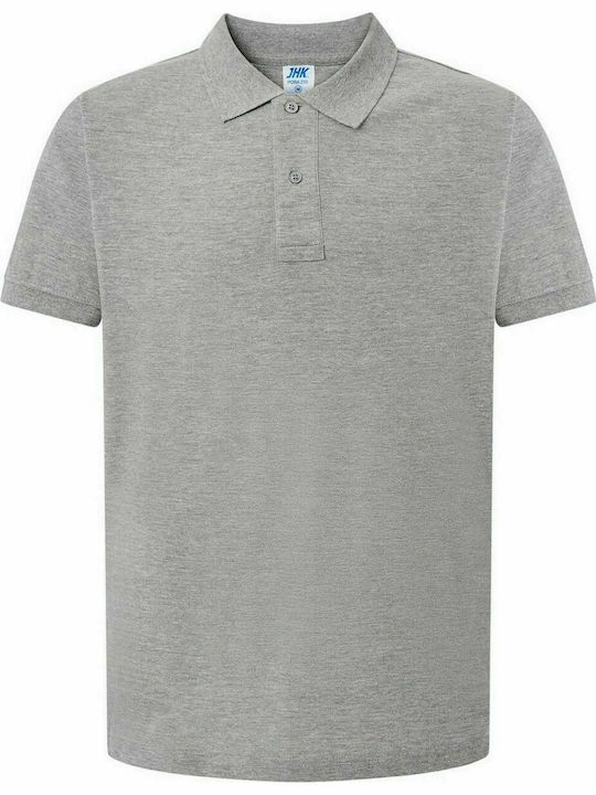 Men's Short Sleeve Polo Shirt with Collar Grey