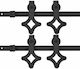 vidaXL vidaXL Sliding Door Mechanism for Middle Door 200cm Black