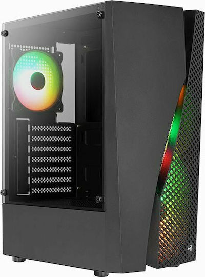 Aerocool Wave v3 Micro Tower Computer Case with Window Panel Black