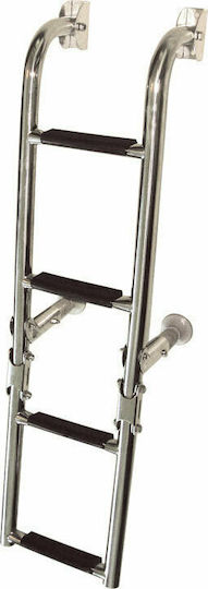 Lalizas 4 Steps Folding Boat Ladder Stainless Steel 316 Ladder, 180x760mm Foldable