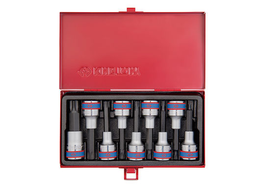 King Tony Torx sockets Long Walnut Pneumatic with Torx Head and Socket 1/2'' T20 / T25 / T27 / T30 / T40 / T45 / T50 / T55 / T60 9pcs