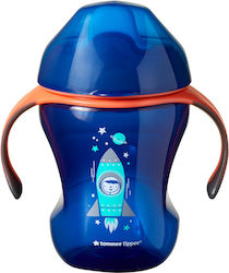 Tommee Tippee Explora Wean Sippee Educational Sippy Cup Plastic with Handles Blue for 7m+m+ 230ml 447153