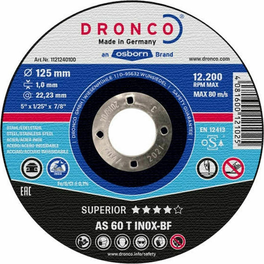 Dronco Δίσκος Κοπής Μετάλλου με 46 Δόντια 115mm
