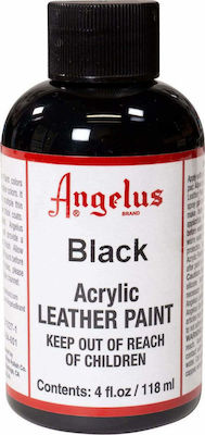 Angelus Acrylic Paint Liquid Craft Paint Schwarz for Leather 118ml