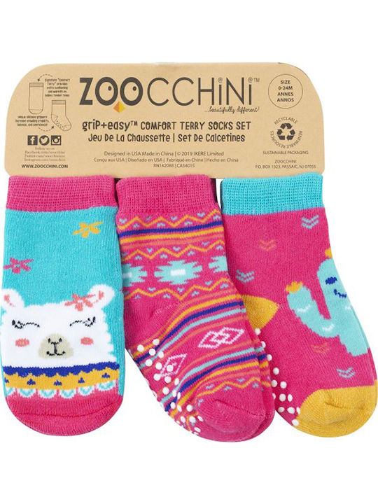 Zoocchini Παιδικές Κάλτσες Μακριές Πολύχρωμες 3 Ζευγάρια