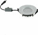 Fan Europe Tron7 Round Metallic Ceiling Spot with Built-in LED and Warm to Cool White Light White 9.5x9.5cm