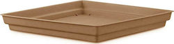 Plastona 10.01.0054 Square Plate Pot Brown 36x36cm