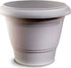 Plastona Festone Campana Flower Pot 36x30cm in Gray Color 04.0203