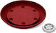 Plastona 930 Round Plate Pot Wheeled Passion Red 30x30cm