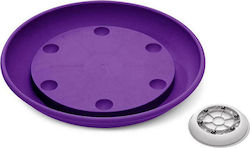 Plastona 930 Round Plate Pot Wheeled Violet 30x30cm