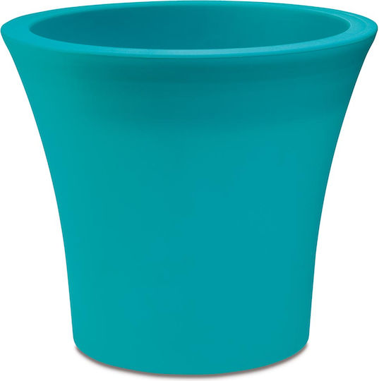 Atmosphera City Plant Pot Plastic Turquoise 25x25x22cm