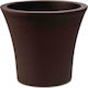 Plastona City Blumentopf Selbstbewässerung / mit Rädern 40x38cm in Braun Farbe 021.1101BRO