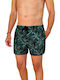 3Guys Tropic Men's Swimwear Shorts Green with Patterns