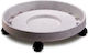 Plastona 111 Round Plate Pot Wheeled Gray 29x29cm