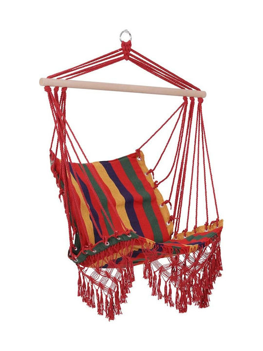 Fabric Hanging Swing Red with 120kg Maximum Weight Capacity L100xW60xH100cm