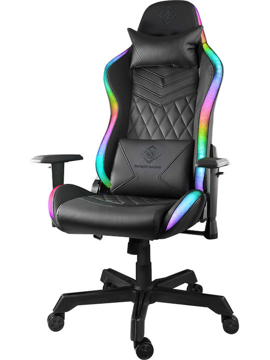 Deltaco RGB Line GAM-080 Δερματίνης Μαύρη