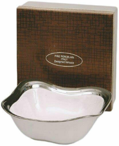 Karvounis Dekorative Schüssel Porzellan White 26x26cm 1Stück