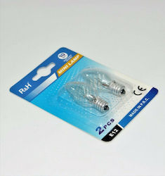 Halogen Lamp for Socket E12 with Power 10W 220-240V 2τμχ